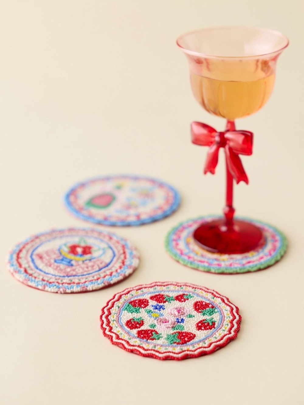 For Love & Lemons UO Exclusive Beaded Coaster Set